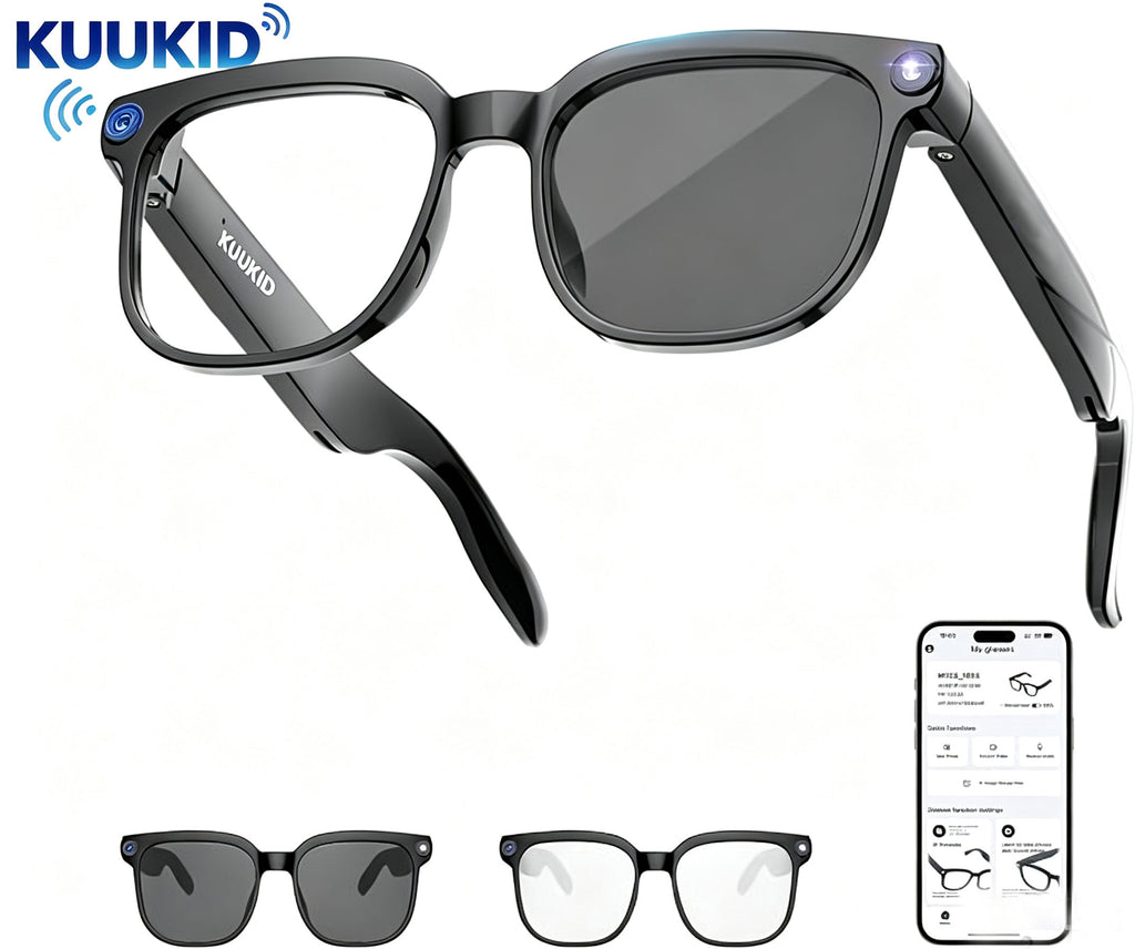 KUUKID AI Smart Glasses with 8MP Camera, 4K Video and 139-Language Translation