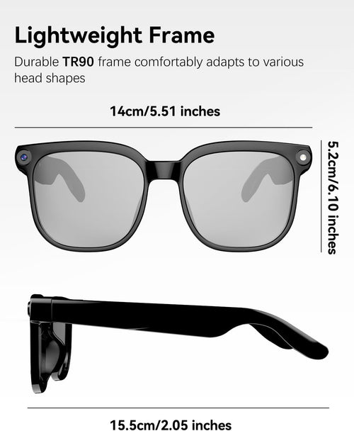 KUUKID AI Smart Glasses with 8MP Camera, 4K Video and 139-Language Translation