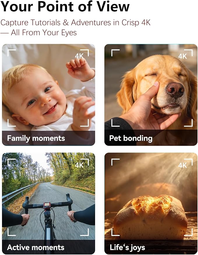 KUUKID AI Smart Glasses with 8MP Camera, 4K Video and 139-Language Translation